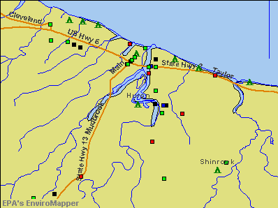 Huron, Ohio environmental map by EPA