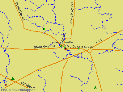 Jeffersonville, Ohio environmental map by EPA