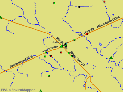 Johnstown, Ohio environmental map by EPA