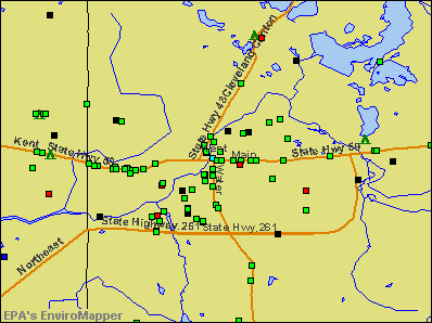 Kent, Ohio environmental map by EPA