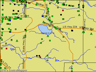 Lakemore, Ohio environmental map by EPA
