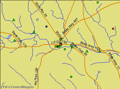 Lisbon, Ohio environmental map by EPA