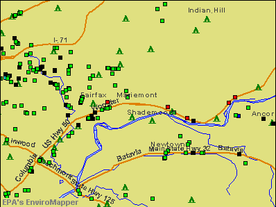 Mariemont, Ohio environmental map by EPA
