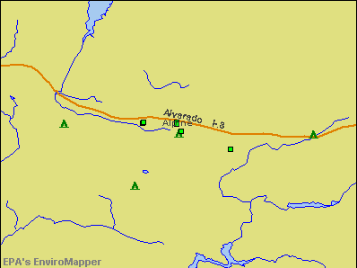 Alpine, California environmental map by EPA