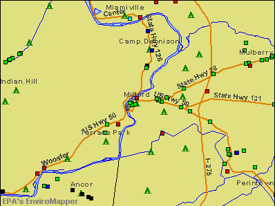 Milford, Ohio environmental map by EPA