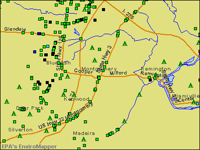 Montgomery, Ohio environmental map by EPA
