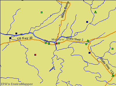 Morrow, Ohio environmental map by EPA
