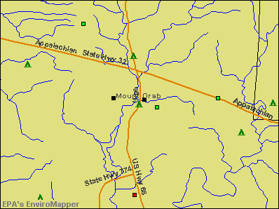 Mount Orab, Ohio environmental map by EPA