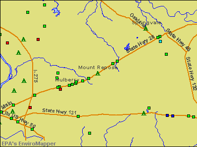 Mount Repose, Ohio environmental map by EPA