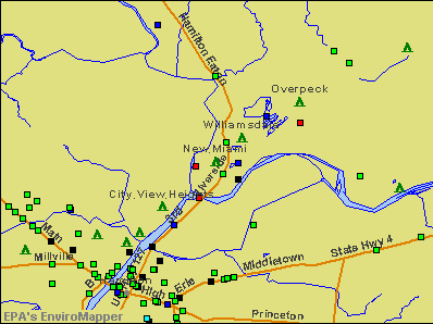 New Miami, Ohio environmental map by EPA