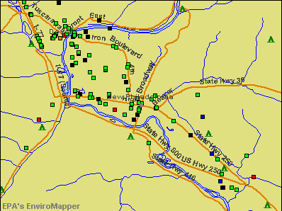 New Philadelphia, Ohio environmental map by EPA