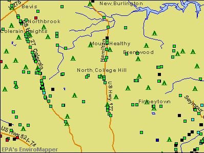 North College Hill, Ohio environmental map by EPA