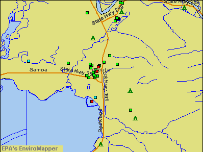 Arcata, California environmental map by EPA