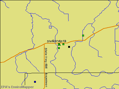 Pandora, Ohio environmental map by EPA