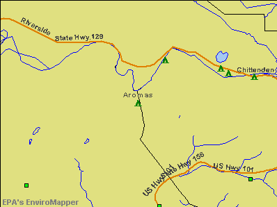 Aromas, California environmental map by EPA