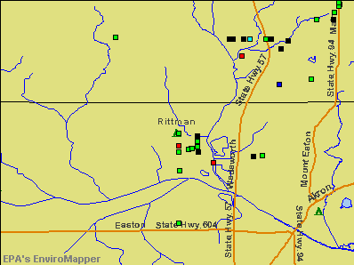 Rittman, Ohio environmental map by EPA