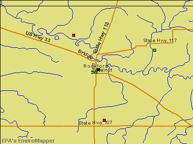 Rockford, Ohio environmental map by EPA