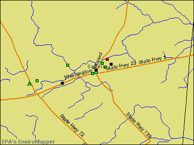 Sabina, Ohio environmental map by EPA