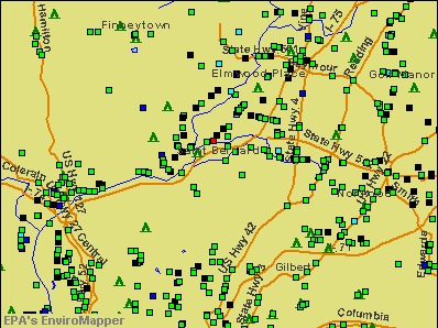 St. Bernard, Ohio environmental map by EPA