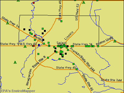 Salem, Ohio environmental map by EPA