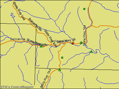 Salineville, Ohio environmental map by EPA