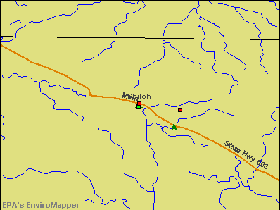 Shiloh, Ohio environmental map by EPA