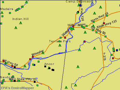 Terrace Park, Ohio environmental map by EPA