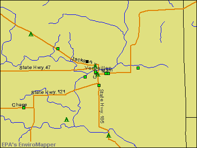 Versailles, Ohio environmental map by EPA