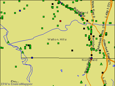 Walton Hills, Ohio environmental map by EPA
