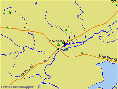 Waynesville, Ohio environmental map by EPA