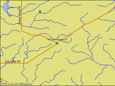 Williamsport, Ohio environmental map by EPA