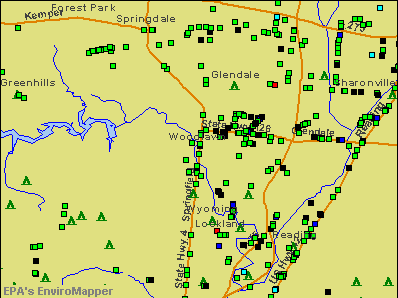 Woodlawn, Ohio environmental map by EPA