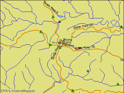 Woodsfield, Ohio environmental map by EPA