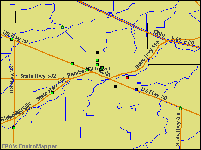 Woodville, Ohio environmental map by EPA
