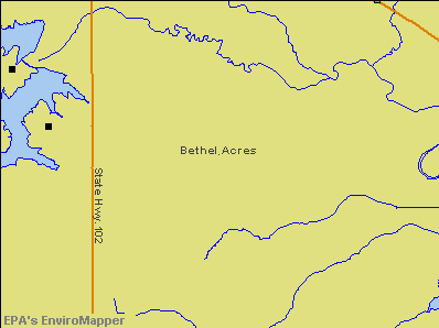 Bethel Acres, Oklahoma environmental map by EPA