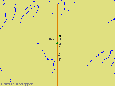 Burns Flat, Oklahoma environmental map by EPA