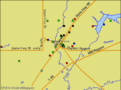 Claremore, Oklahoma environmental map by EPA