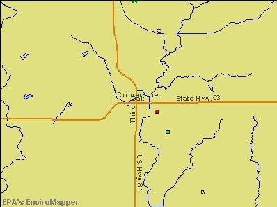 Comanche, Oklahoma environmental map by EPA