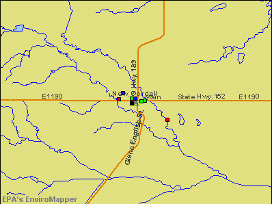 New Cordell, Oklahoma environmental map by EPA