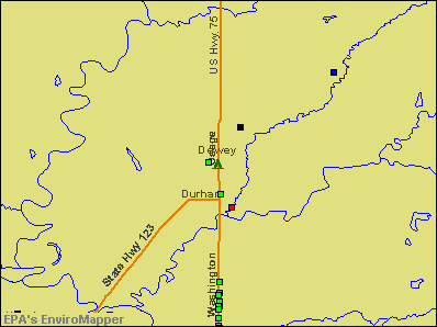 Dewey, Oklahoma environmental map by EPA