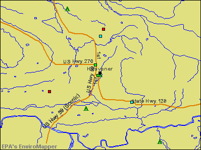 Heavener, Oklahoma environmental map by EPA