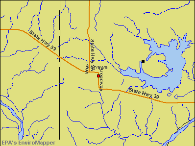 Konawa, Oklahoma environmental map by EPA