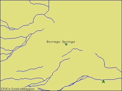 Borrego Springs, California environmental map by EPA