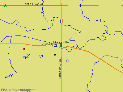 Maysville, Oklahoma environmental map by EPA