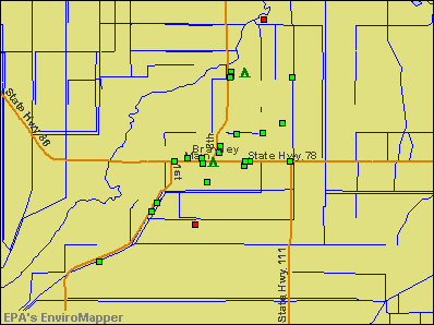 Brawley, California environmental map by EPA