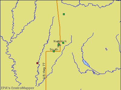 Newkirk, Oklahoma environmental map by EPA