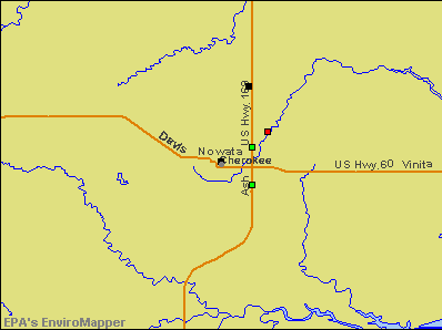 Nowata, Oklahoma environmental map by EPA