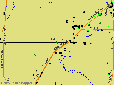 Oakhurst, Oklahoma environmental map by EPA