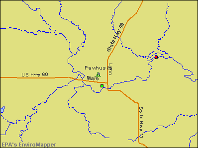 Pawhuska, Oklahoma environmental map by EPA
