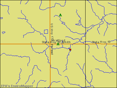 Stratford, Oklahoma environmental map by EPA